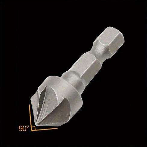3-Pack Durable Hex Shank Countersink Drill Bits – Metal Chamfering & Woodworking Hole Opener, Hexagonal Handle Milling Cutter, Convenient Punching Tool for Woodworking in Saudi Arabia