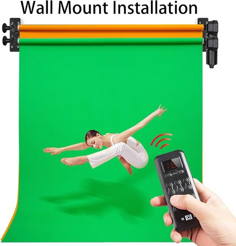 Motorized Roller Background Support Systems Kit,Electric Wall Ceiling Mount Backdrop Holder w/Remote Control,Floor-Standing Background Stand (6 Roller) in Saudi Arabia