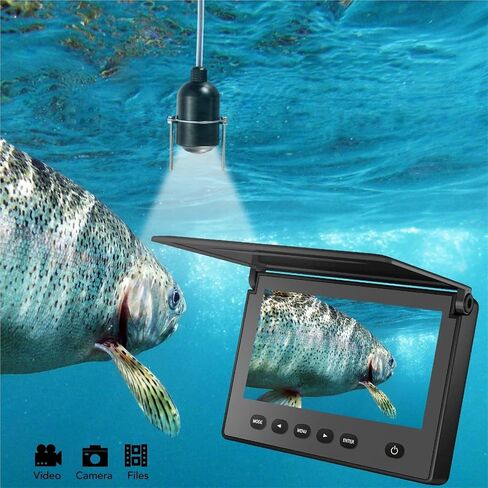 Underwater Fish Finder Fishing Camera Ice Fishing Night Vision Camera 4.3" LCD Monitor Sport Video Underwater in Kuwait