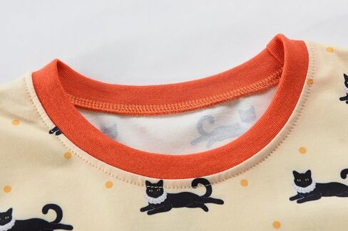DDSOL Toddler Girls Pajamas Set Warm Pjs Baby Kids Long Sleeve Sleepwear Cat Love Heart Winter Jammies 2-7 Years in Saudi Arabia