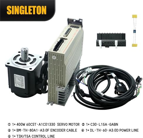 محرك سيرفو للمبيعات 400 وات 750 وات 60CST 80CST محرك سيرفو C30 17 بت التشفير المطلق AC220V 1.27 نيوتن متر 2.4 نيوتن متر لنقش التحكم العددي المحوسب (400 وات 1.27 نيوتن متر، بدون فرامل) in Saudi Arabia