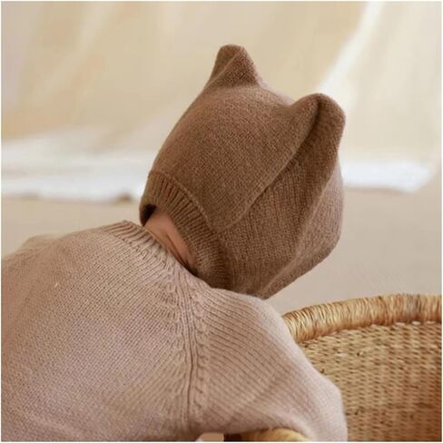 Baby Hats Autumn/Winter Boys Girls Knitted Hat Children's Ear Protection Infant Warm Cap in Saudi Arabia