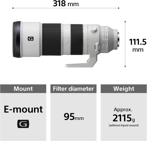Sony SEL200600G High-Resolution Full Frame Super Telephoto Zoom G Lens with Built in Optical Image stabilisation, SEL200600G.SYX (Renewed) in Saudi Arabia