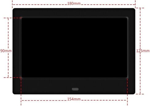 7-Inch LED HD Digital Photo Frame, 800x480 IPS Display, MP3 Music & MP4 Video Player, Supports USB & Memory Cards, White in Saudi Arabia