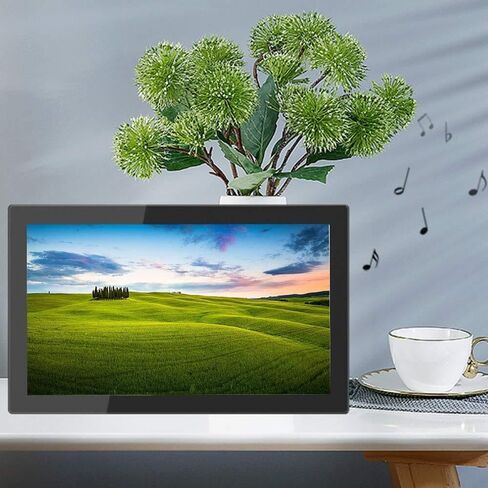 إطار صور رقمي مثبت على الحائط، شاشة LCD مقاس 15.6 بوصة إلى 32 بوصة، مشغل فيديو، دعم USB/SD، دقة HD، أسود (18.5 بوصة) in Saudi Arabia