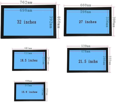 إطار صور رقمي مثبت على الحائط، شاشة LCD مقاس 15.6 بوصة إلى 32 بوصة، مشغل فيديو، دعم USB/SD، دقة HD، أسود (18.5 بوصة) in Saudi Arabia