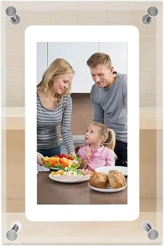 5-Inch Acrylic Digital Photo Frame, Vertical Display, 1000mAh Battery, 2GB Memory, HD 480x854 Resolution, USB Video & Photo Upload, Home Decor in Saudi Arabia