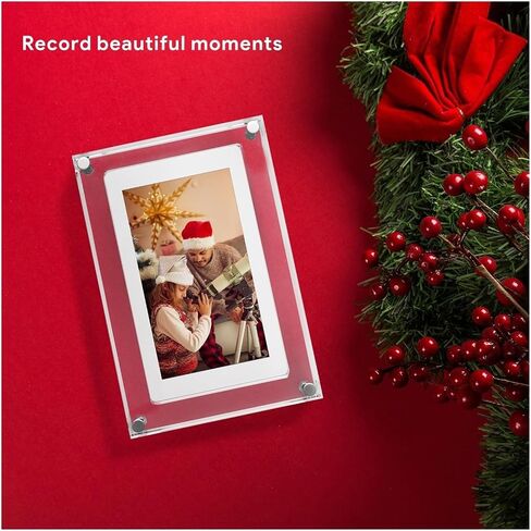 5-Inch Acrylic Digital Photo Frame, Vertical Display, 1000mAh Battery, 2GB Memory, HD 480x854 Resolution, USB Video & Photo Upload, Home Decor in Saudi Arabia