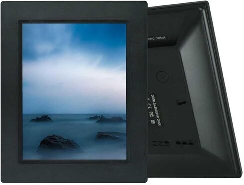 8.7-Inch WiFi Digital Photo Frame, 16GB Storage, 1280x800 Resolution, Auto-Rotation, Easy Sharing via App, White (Black) for Any Occasion in Kuwait