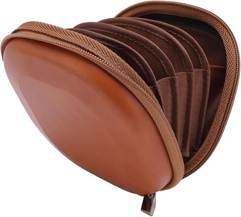 aqxreight Lens Case Pouch PU Leather 5 Layers Shockproof Retro Camera Storage Bag for Round Up to 112mm in Saudi Arabia