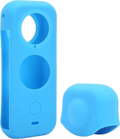 aqxreight Small Panoramic Camera Silicone Protective Case with Lens Cover for ONE X2 Blue (Blue) in Saudi Arabia