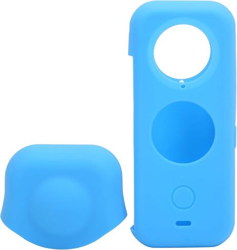aqxreight Small Panoramic Camera Silicone Protective Case with Lens Cover for ONE X2 Blue (Blue) in Saudi Arabia