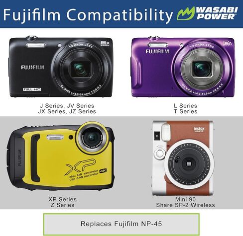 Wasabi Power Battery for Fujifilm NP-45, NP-45A, NP-45B, NP-45S and Fuji FinePix Camera Models in Saudi Arabia