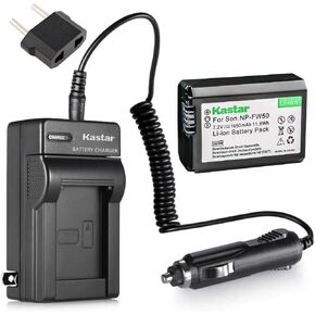 Kastar Battery(1-Pack) and Charger for Sony NP-FW50, BC-VW1, BC-TRW and Alpha 7, a7, a7R, a3000, a5000, a6000, NEX-3, NEX-5, NEX-6, NEX-7, NEX-C3, NEX-F3, SLT-A33, SLT-A35, SLT-A37, SLT-A55V, DSC-RX10 in Kuwait