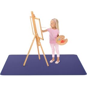 MonsterMat Extra Large Waterproof Splat Mat – 60"x60" Super Jumbo Mess Mat for Floor & Table Protection Washable Mat for Arts, Crafts, Painting, and Playtime (Grey) (Navy Blue) in Saudi Arabia