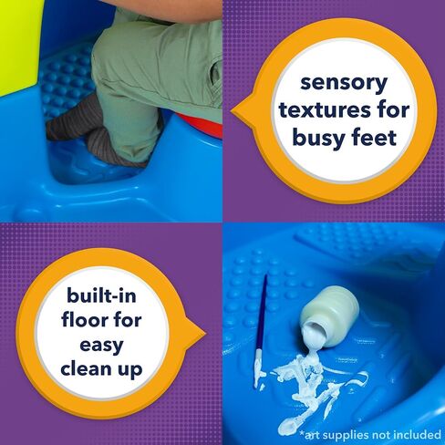 مجموعة طاولة وكرسي مكتب فني إبداعي للأطفال من Simplay3 مع كرسي مكتب مرفق، وأرضية كاملة وتخزين فني in Kuwait