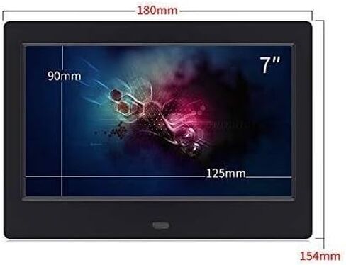 إطار صور رقمي مقاس 7 بوصة، دقة 800 × 480، تشغيل الموسيقى والفيديو، دوران تلقائي، دعم USB/SD، قابل للتثبيت على الحائط، أسود (أزرق) in Saudi Arabia