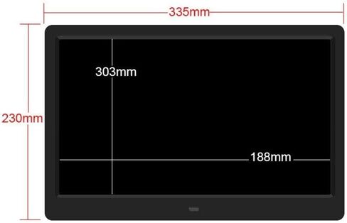 14.1 Inch Digital Photo Frame with Clock, Calendar, MP3, and Video Player, 1280x800 High Resolution LCD Display, Remote Control, USB/SD Support in Saudi Arabia