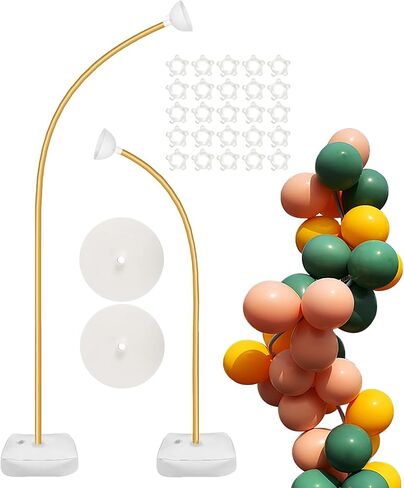 Balloon Arch Stand,Gold Arch Backdrop Holder with Base - Heavy Duty Floor Holder Party Decorations for Wedding Reception Ceremony Store Opening Baby Shower Holiday in Saudi Arabia