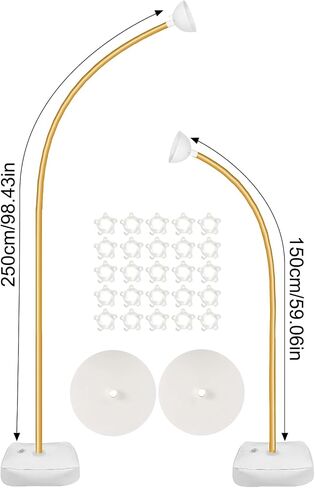 Balloon Arch Stand,Gold Arch Backdrop Holder with Base - Heavy Duty Floor Holder Party Decorations for Wedding Reception Ceremony Store Opening Baby Shower Holiday in Saudi Arabia