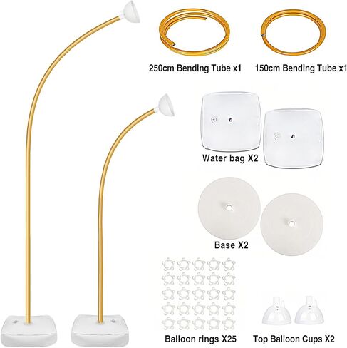 Balloon Arch Stand,Gold Arch Backdrop Holder with Base - Heavy Duty Floor Holder Party Decorations for Wedding Reception Ceremony Store Opening Baby Shower Holiday in Saudi Arabia