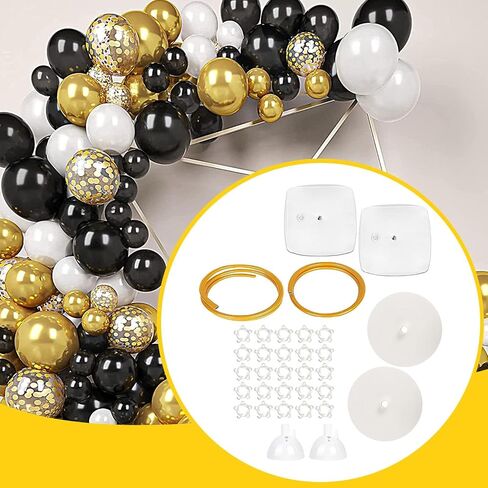 Balloon Arch Stand,Gold Arch Backdrop Holder with Base - Heavy Duty Floor Holder Party Decorations for Wedding Reception Ceremony Store Opening Baby Shower Holiday in Saudi Arabia