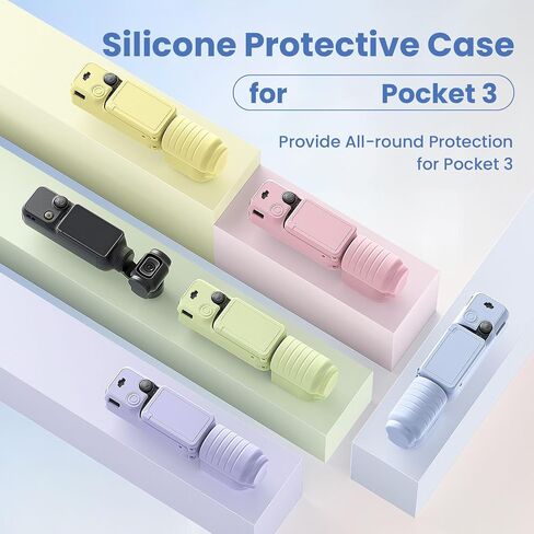 Silicone Protective Cover for Pocket 3 Camera Lens and Screen Shockproof Easy Installation Multiple Color in Saudi Arabia