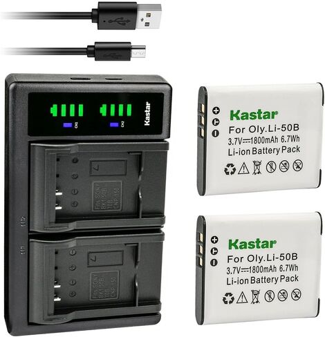 Kastar 2-Pack Battery and LTD2 USB Charger Compatible with Kodak PixPro FZ151, PixPro FZ152, Pixpro FZ201,Pixpro SL10 Smart Lens,Pixpro SL25 Smart Lens,Pixpro SPZ1 in Saudi Arabia