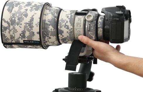 Rolanpro Camouflage Lens Cover for Canon EF 200mm F/2 L IS USM Rain Coat Lens Protection Sleeve Case-#4 All-terrain Camo Waterproof in Saudi Arabia