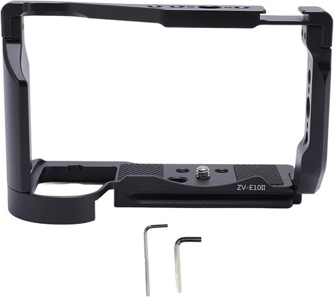 Camera Cage, for ZV E10II Camera, Supports for RS2 RS3 RS4 Stabilizer Camera Cage, Arca Type Quick Release Plate 1/4 Inch Screw Holes, 3/8 Inch Locating Holes in Saudi Arabia