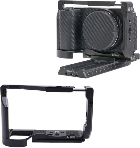 Camera Cage, for ZV E10II Camera, Supports for RS2 RS3 RS4 Stabilizer Camera Cage, Arca Type Quick Release Plate 1/4 Inch Screw Holes, 3/8 Inch Locating Holes in Saudi Arabia