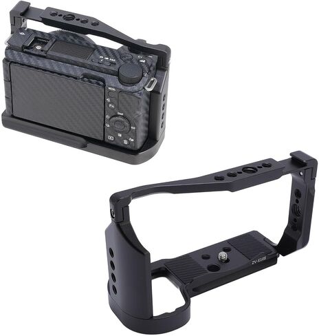 Camera Cage, for ZV E10II Camera, Supports for RS2 RS3 RS4 Stabilizer Camera Cage, Arca Type Quick Release Plate 1/4 Inch Screw Holes, 3/8 Inch Locating Holes in Saudi Arabia