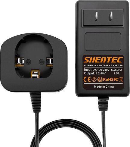 Shentec 1.2V-18V Multivolt Charger Compatible with Ryobi 7.2V 9.6V 12V 14.4V 18V Ni-MH/Ni-Cd Pod Style Battery (NOT for Li-ion Battery) in Saudi Arabia