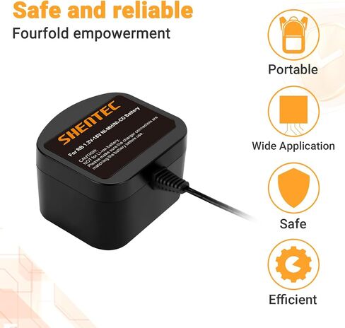 Shentec 1.2V-18V Multivolt Charger Compatible with Ryobi 7.2V 9.6V 12V 14.4V 18V Ni-MH/Ni-Cd Pod Style Battery (NOT for Li-ion Battery) in Saudi Arabia