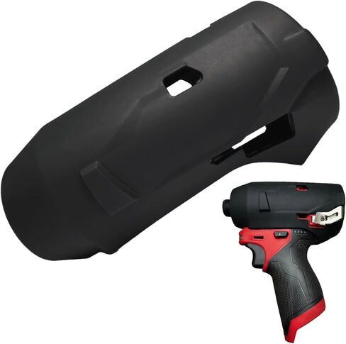 غطاء حذاء واقي مطاطي 49-16-2551 متوافق مع Milwaukee M12 FUEL 2551-20 1/4" Stubby Impact Driver (عبوة واحدة) (أسود) in Kuwait