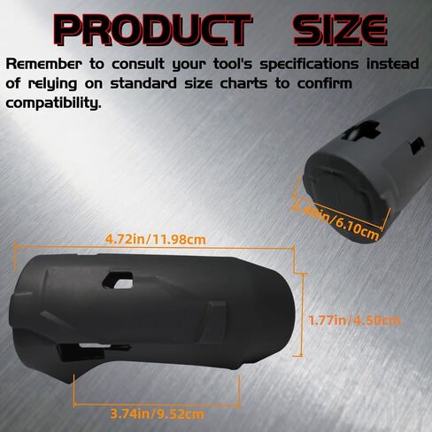 غطاء حذاء واقي مطاطي 49-16-2551 متوافق مع Milwaukee M12 FUEL 2551-20 1/4" Stubby Impact Driver (عبوة واحدة) (أسود) in Kuwait