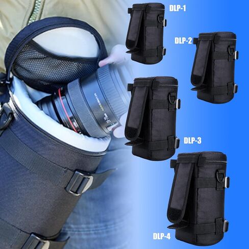 Waterproof Camera Lens Bag with Thick Padding Shockproof for DSLR Lens Carring Case Holder Optional Size in Saudi Arabia