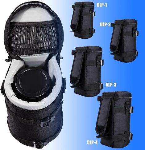 Waterproof Camera Lens Bag with Thick Padding Shockproof for DSLR Lens Carring Case Holder Optional Size in Saudi Arabia