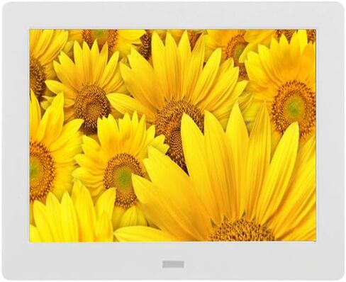 Digital Photo Frames Square Screen Ultra Clear Wall Hanging Exhibition Advertising Machine Multifunctional 8-Inch with Remote Control 1024 × 768 Resolution,Black in Saudi Arabia