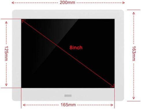 Digital Photo Frames Square Screen Ultra Clear Wall Hanging Exhibition Advertising Machine Multifunctional 8-Inch with Remote Control 1024 × 768 Resolution,Black in Saudi Arabia