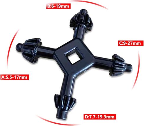 1 Pcs Universal 4 Way Chuck Key,4 in 1 Drill Chuck Wrench,Chuck Wrench,Drill Chuck Key,Hand Drill Key,Drill Chuck Wrench,For Tighten Drills Chuck Universal Combination Hand (Silver) in Saudi Arabia