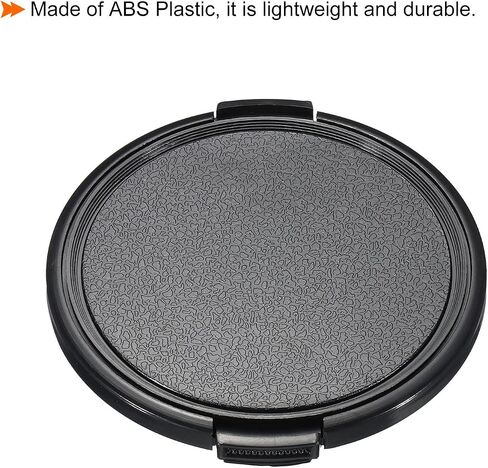 Camera Lens Cap, 2 Pack Sides Pinch Front Lens Cover with Microfiber Cleaning Cloth for 72mm Thread Universal DSLR Lenses, Black for Nikon, for Fujifilm, for Pentax, for Leica in Saudi Arabia