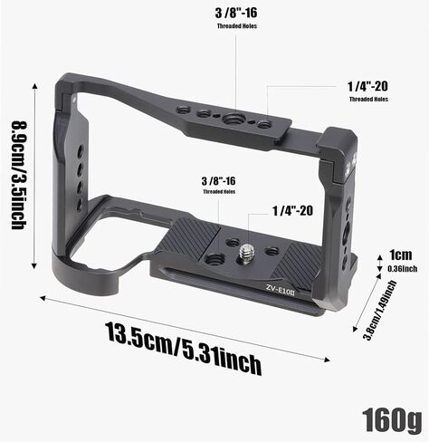 Full Camera Cage Protective Frame Case for ZV-E10II DSLR Camera Expansion Stabilizer Video Film Movie Making Bracket in Saudi Arabia