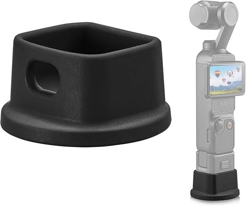 Camera Stabilizer Base for OSMO Pocket 3, Silicone Non Slip Desktop Stand Black Compact Lightweight Accessory, Specifically Designed for OSMO Pocket 3 in Saudi Arabia