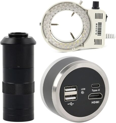 Microscope 1080P Industry Microscope Camera Set, 100X 130X 180X 200X 300X 500X Lens 56 LED Light in Saudi Arabia