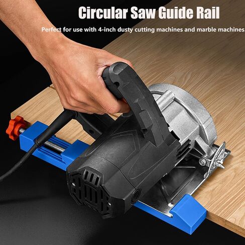 Cutting Machine Base Guide, Precision Circular Saw Guide Rail, Plastic Adjustable Electric Circular Saw Milling Positioning Clamp for Woodworking Precision Cutting and Milling Tasks (Blue, 300mm) in Saudi Arabia
