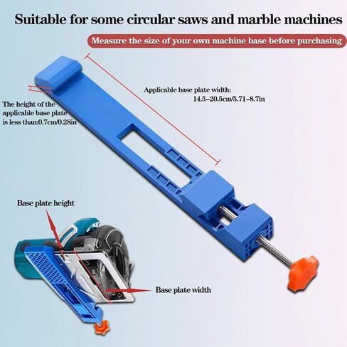 Cutting Machine Base Guide, Precision Circular Saw Guide Rail, Plastic Adjustable Electric Circular Saw Milling Positioning Clamp for Woodworking Precision Cutting and Milling Tasks (Blue, 300mm) in Saudi Arabia