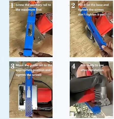 Cutting Machine Base Guide, Precision Circular Saw Guide Rail, Plastic Adjustable Electric Circular Saw Milling Positioning Clamp for Woodworking Precision Cutting and Milling Tasks (Blue, 300mm) in Saudi Arabia