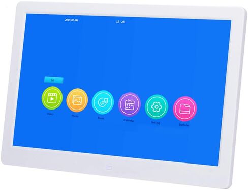 Digital Photo Frames Electronic Photo Frame 13-Inch Ultra-Thin Narrow Border 1366 * 768 Resolution Dc Interface with Remote Control,Black in Kuwait