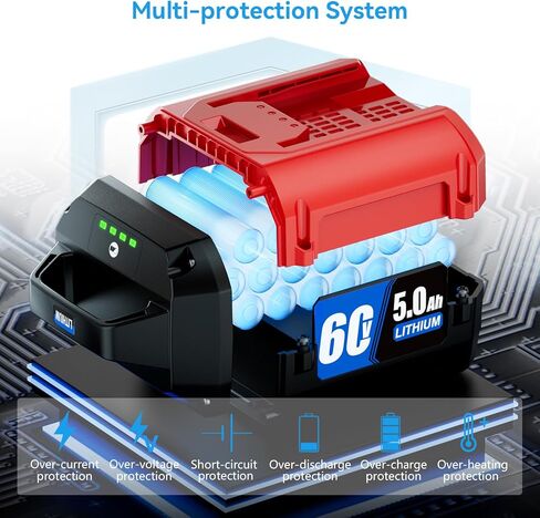 بديل 5.0 أمبير لبطارية Toro 60V 88620، 88625، 88640، 88650، متوافق مع نظام الطاقة Toro Flex-Force 60 Volt Max أدوات الطاقة اللاسلكية in Kuwait